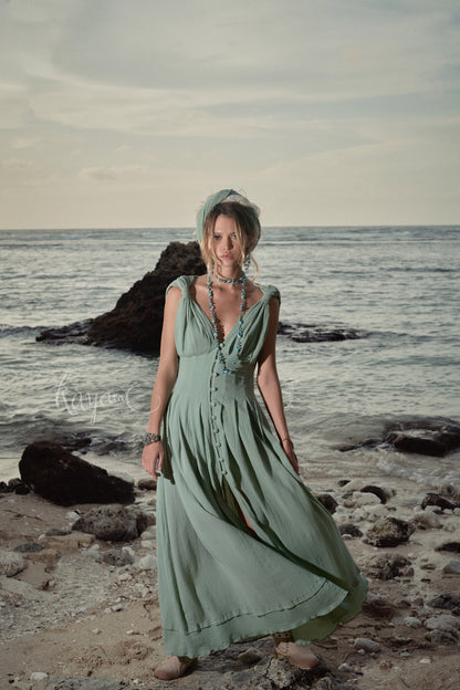 Greek goddess sage green dress Kayame Greek goddess sage green dress Kayame