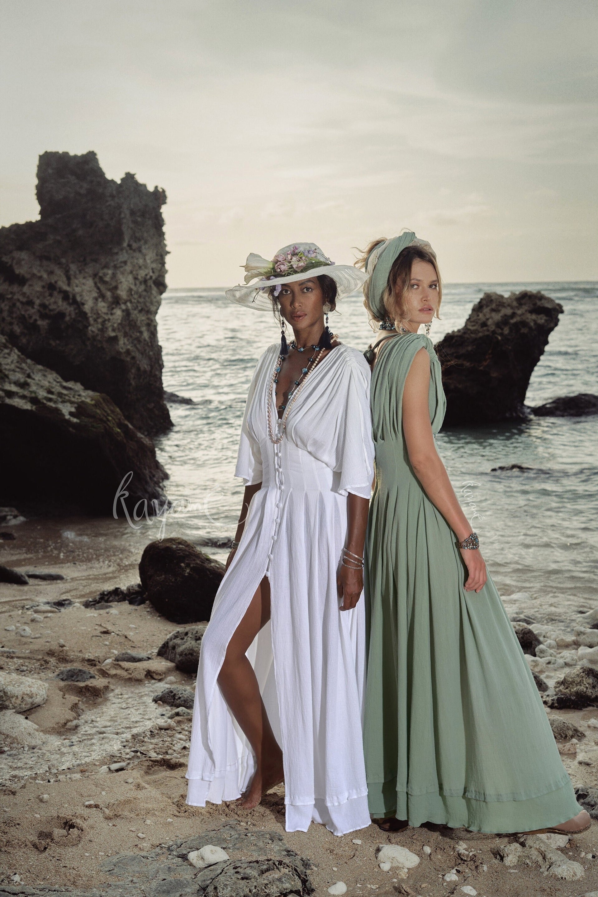White Greek Goddess Dress — Organic Cotton