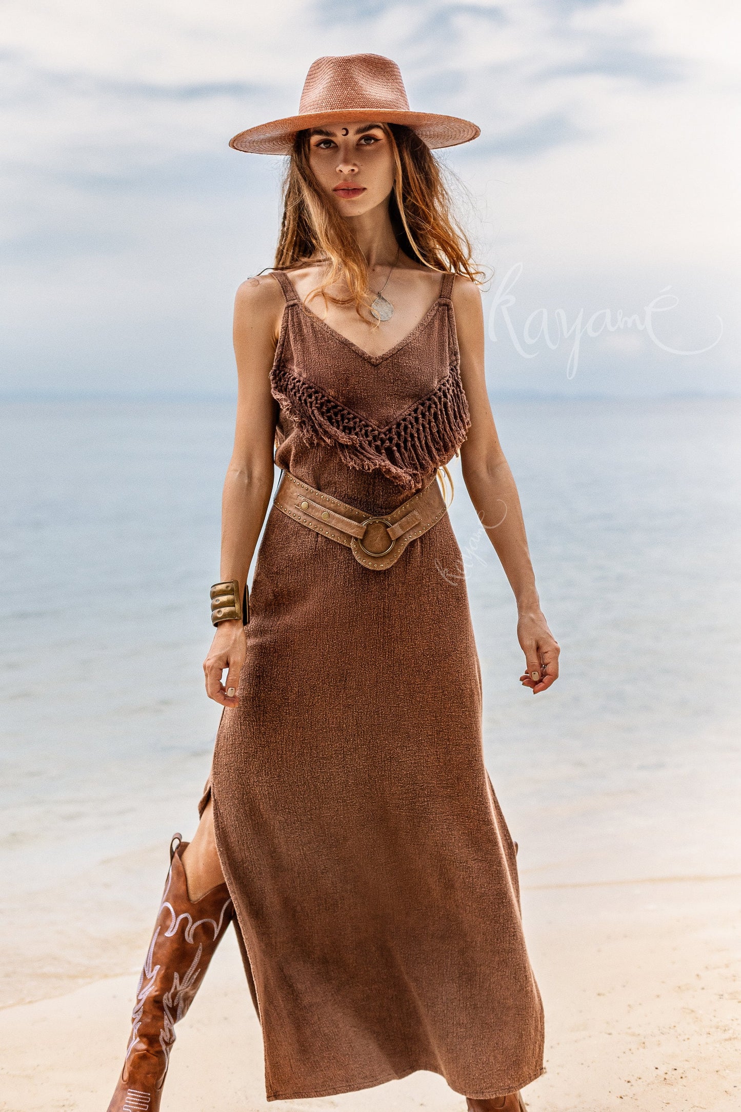 Festival fringe maxi dress