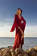 Red elven dress
