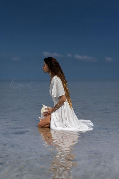 WHITE GODDESS DRESS • Goddess dress • Greek goddess dress • Boho wedding dress • Grecian dress • White maxi dress • White cotton