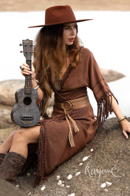 BOHO BELT 2 Colors: Brown & Grey • Women vegan leather belt • Vegan belt • Vegan leather belt • Women wide belt • Western belt