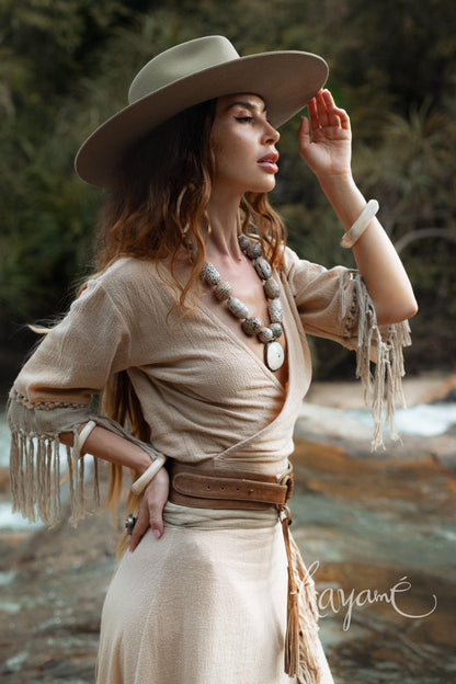BOHO BELT 2 Colors: Brown & Grey • Women vegan leather belt • Vegan belt • Vegan leather belt • Women wide belt • Western belt