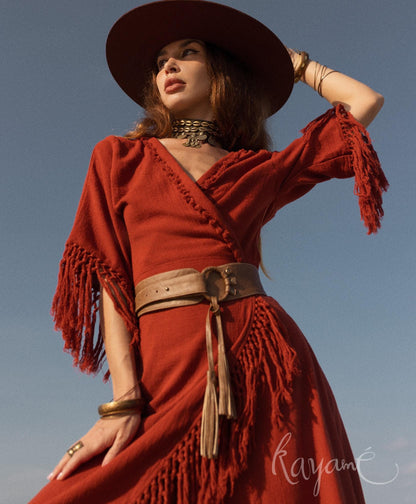 BOHO BELT 2 Colors: Brown & Grey • Women vegan leather belt • Vegan belt • Vegan leather belt • Women wide belt • Western belt