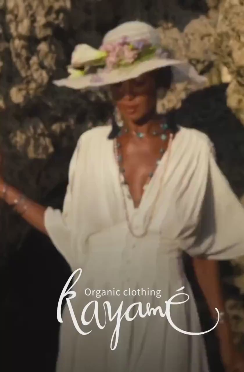 BOHO DRESS ꧁Kayame꧂ White goddess dress • Greek goddess dress