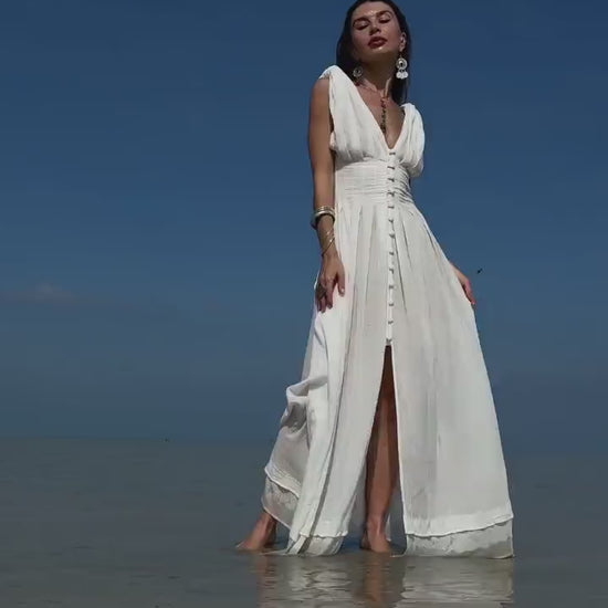 WHITE GODDESS DRESS • Goddess dress • Greek goddess dress • B