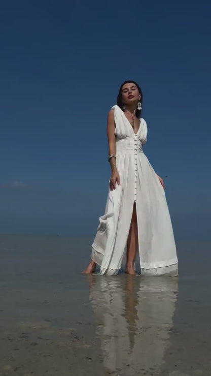 WHITE GODDESS DRESS • Goddess dress • Greek goddess dress • B