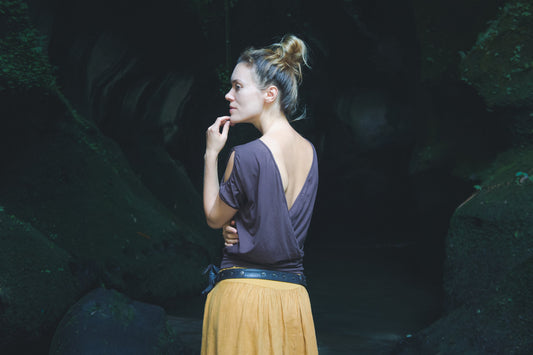 Open back top | Brown