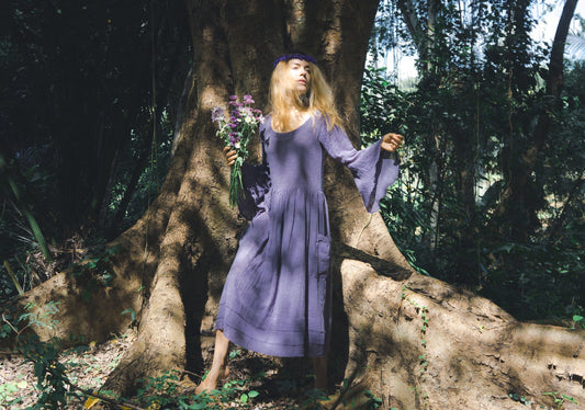 Elven dress with bell sleeves