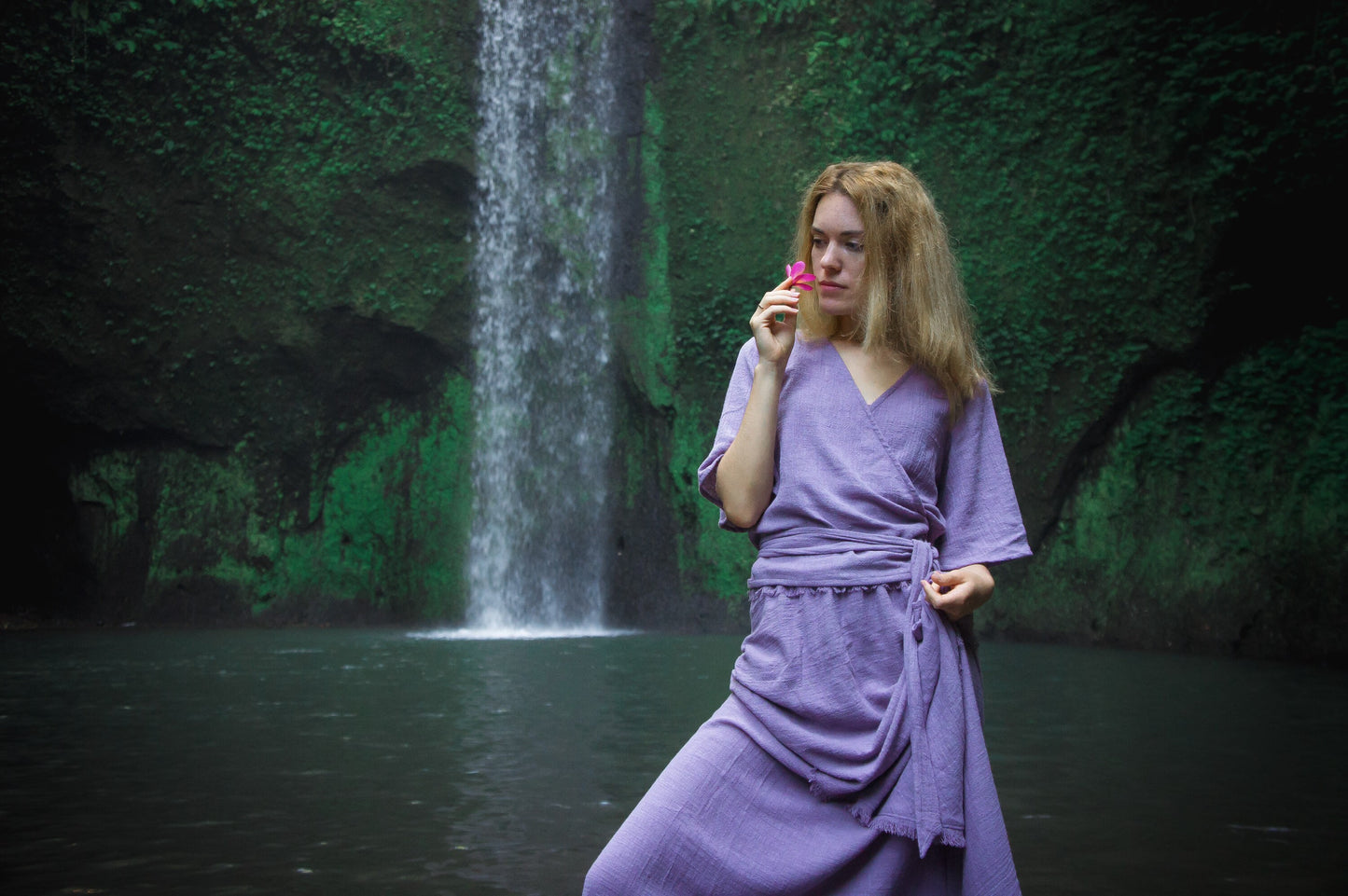 Skirt + kimono top | Lavender