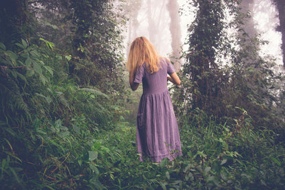 Elven bohemian dress • Medieval Dress • Witch dress • Fairy dress with pockets • Organic cotton dress • Renaissance dress • Gypsystyle