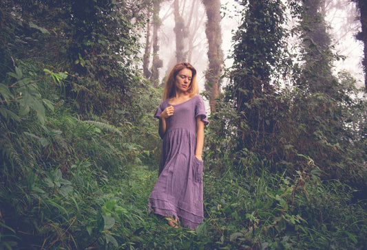 Elven Bohemian Dress with Pockets