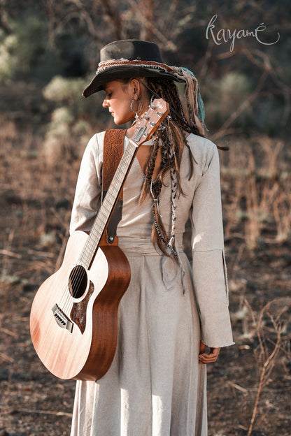 Wild at heart wrap dress with tassels | Grey