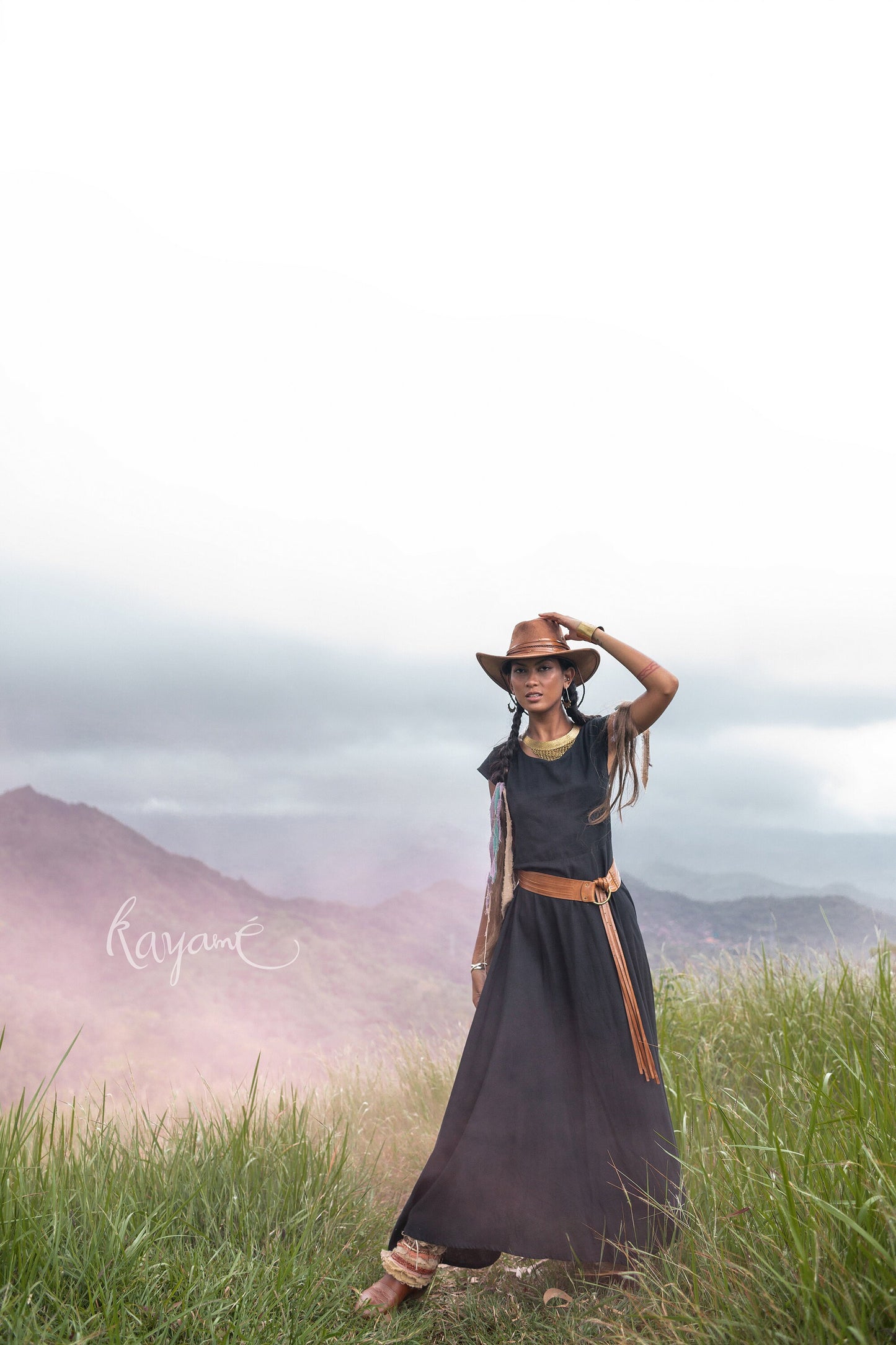 Prairie maxi dress | Midnight Black