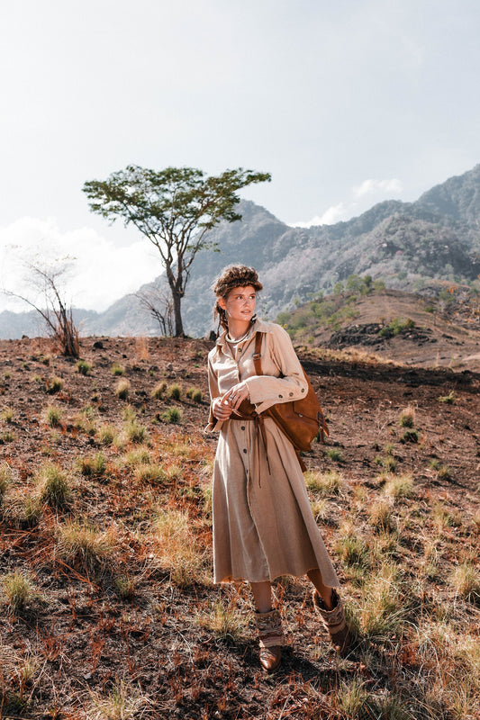 Bohemian summer coat | Ochre