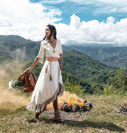 Boho Goddess Maxi Dress — Natural