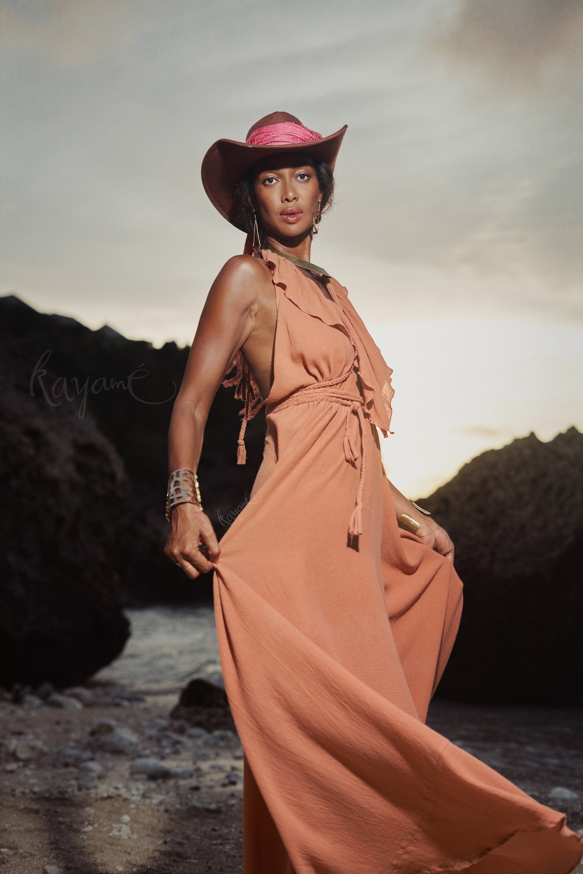 orange grecian dress Grecian Organic Cotton Maxi Dress, Maxi dress from